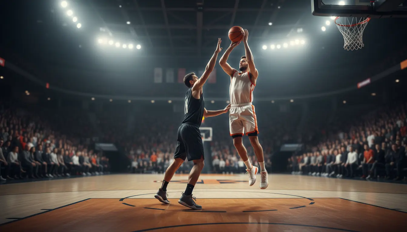 Basketballspieler beim Wurf — Strategie für Handicap und Spread Wetten